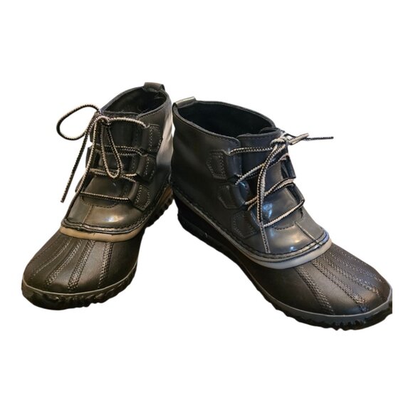 SOREL Out N About Duck Rain Boots LNWOT sz 7.5 - Picture 1 of 9
